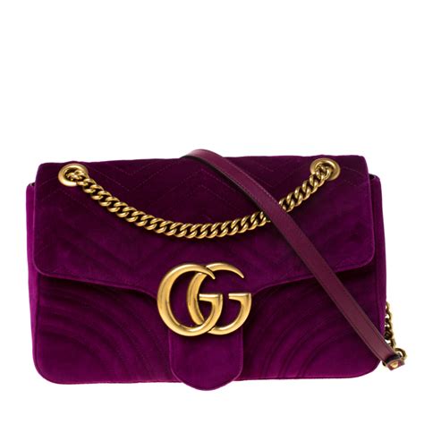 gucci purple sateen shoulder bag
